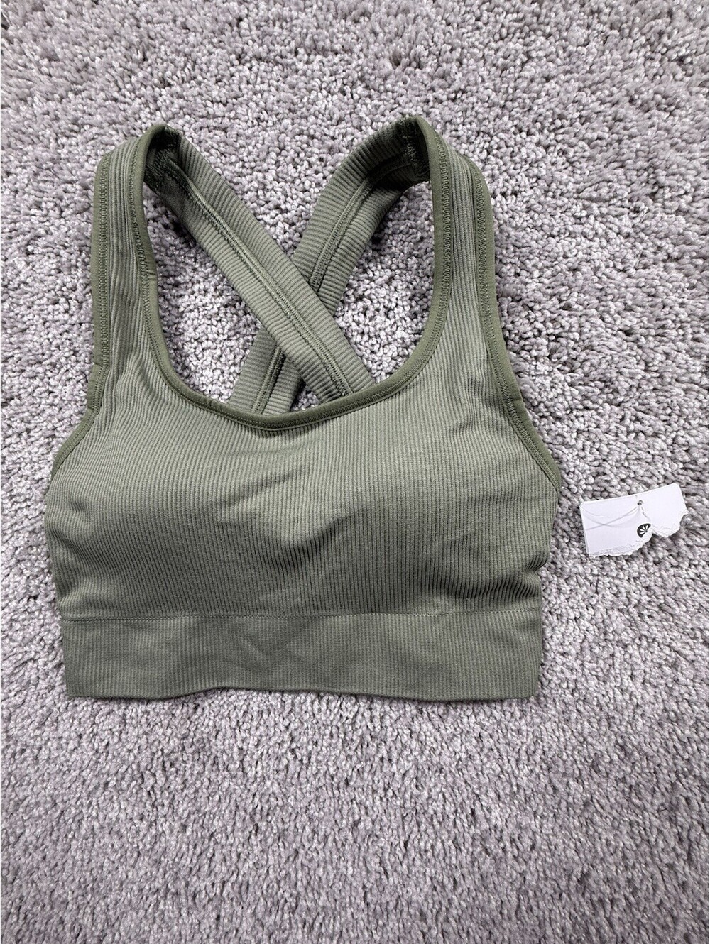 Athleta Aurora Scoop Bra Size XX Small D-DD Sage Green NWT